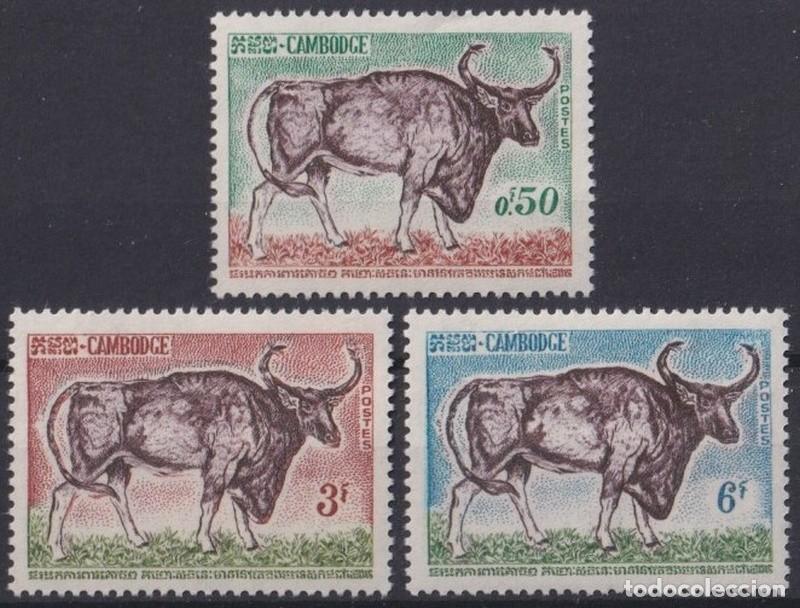 Sellos: F-EX33638 CAMBODIA MNH 1964 FAUNA OX DOMESTICAL MAMMALS.