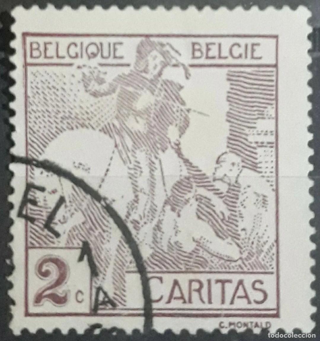 Sellos: B&Eacute;LGICA 1910 Horses - Charity stamps. USADO - USED.