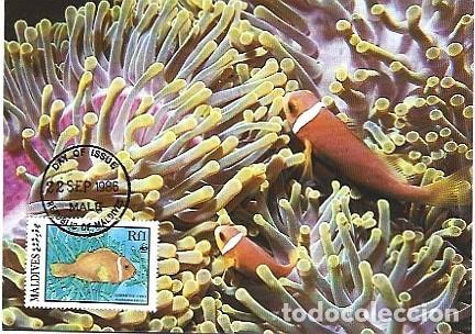 Sellos: Maldivas & Maxima, WWF Pez An&eacute;mona, Amphiprioninae, Male 1986 (9879)