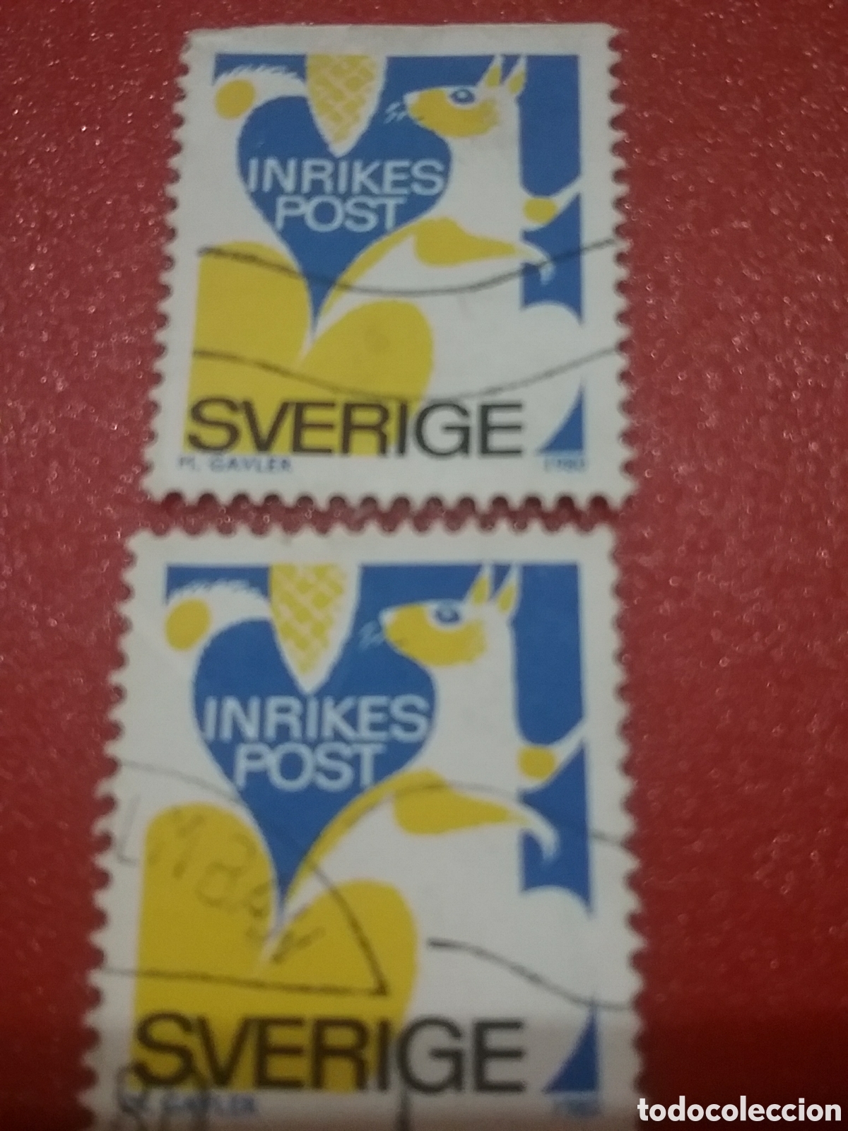 Sellos: Sello Suecia (Sverige) mtdos(usado). 1980. Sello vendido tarifa reducida. Canguro, fauna, animales.