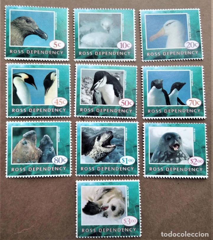 Briefmarken: Nueva Zelanda/Territorio Ross . 27/36 Fauna marina: Focas, ping&uuml;inos, elefantes y leopardos marinos.
