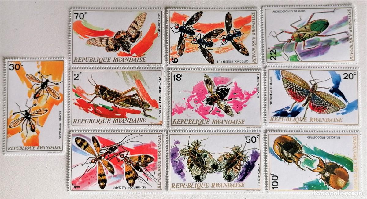 Sellos: RUANDA 1973 - INSECTOS = - Foto 1