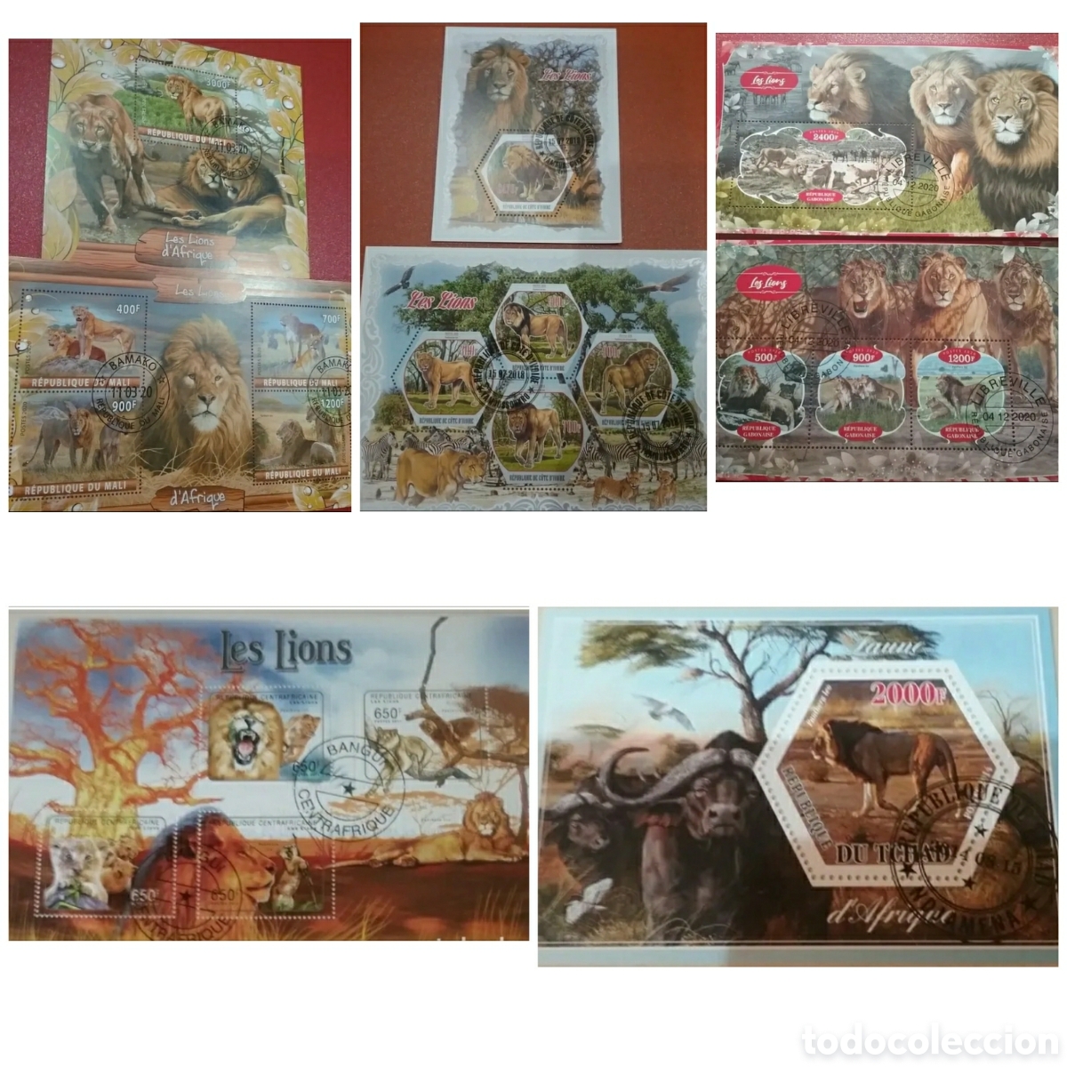 Briefmarken: HB(8) Tem&aacute;tica Leones. Fauna salvaje mamifero. Felino Carn&iacute;voro. Anemazados VU. Panthera Pleistoceno