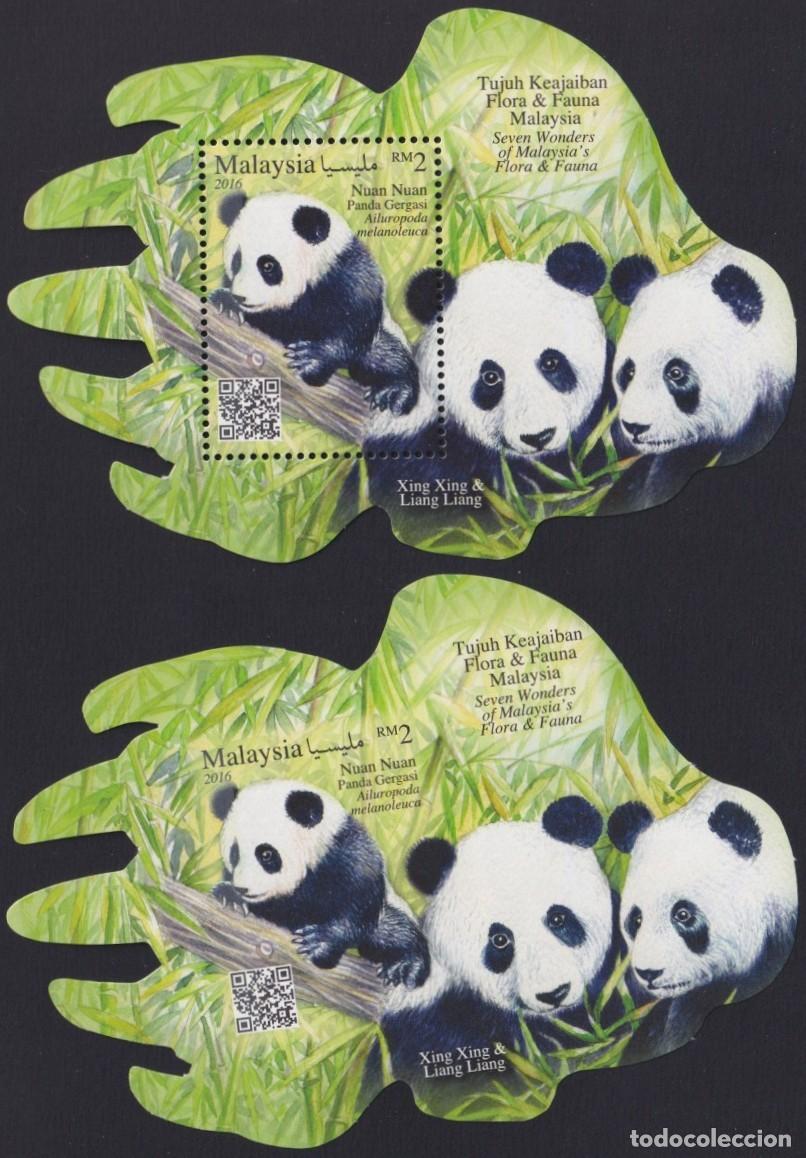 Timbres: F-EX39385 MALAYSIA 2016 WWF WILDLIFE PANDA BEAR PERF - IMPERFORATED.