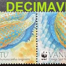 Sellos: FAWF144, VANUATU, FAUNA MARINA, PECES, WWF, 2013, 1441/44. Lote 400894859