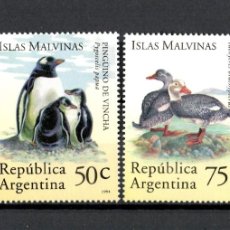 Sellos: ARGENTINA. AVES DE LAS ISLAS MALVINAS / BIRDS OF THE FALKLAND ISLANDS. 1994. 4 S.. Lote 400919614