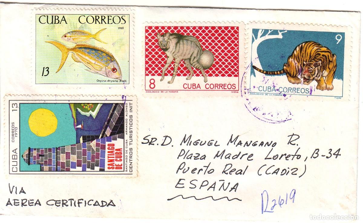 Sellos: SOBRE DE CUBA ANIMALES - Foto 1