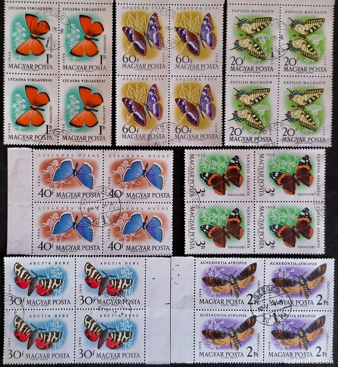 Sellos: HUNGRIA 1959. - MARIPOSAS .- - Foto 2