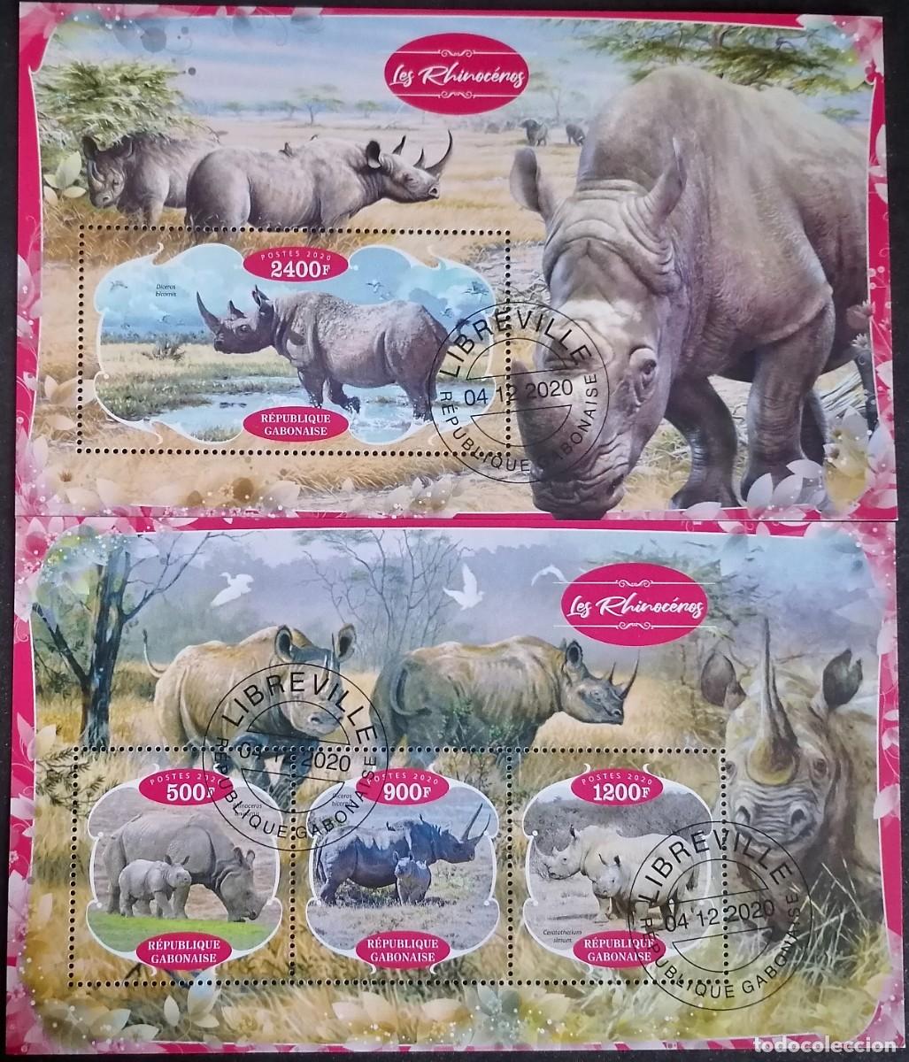 Sellos: GAB&Oacute;N 2020 - HB RINOCERONTES . - Foto 1