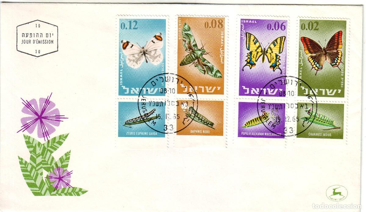Sellos: SOBRE DE ISRAEL CON MARIPOSAS - Foto 1