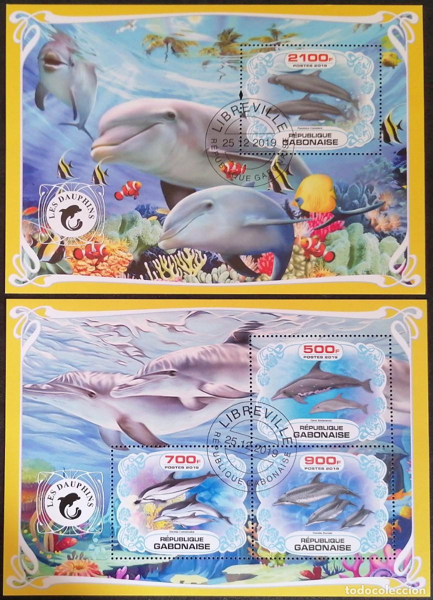 Sellos: GAB&Oacute;N 2019 - HB DELFINES . - Foto 1