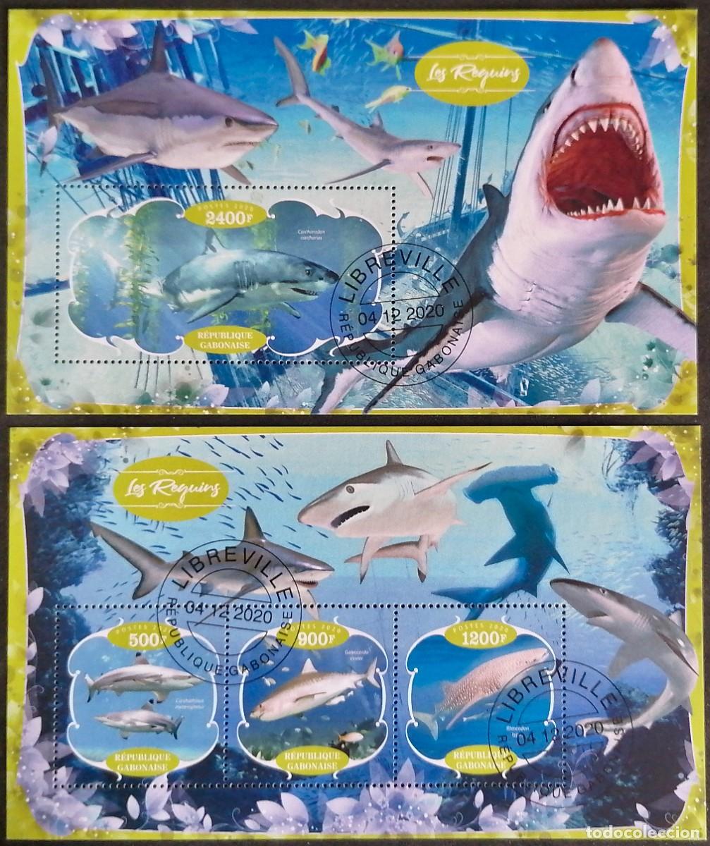 Sellos: GAB&Oacute;N 2020 - HB TIBURONES . - Foto 1