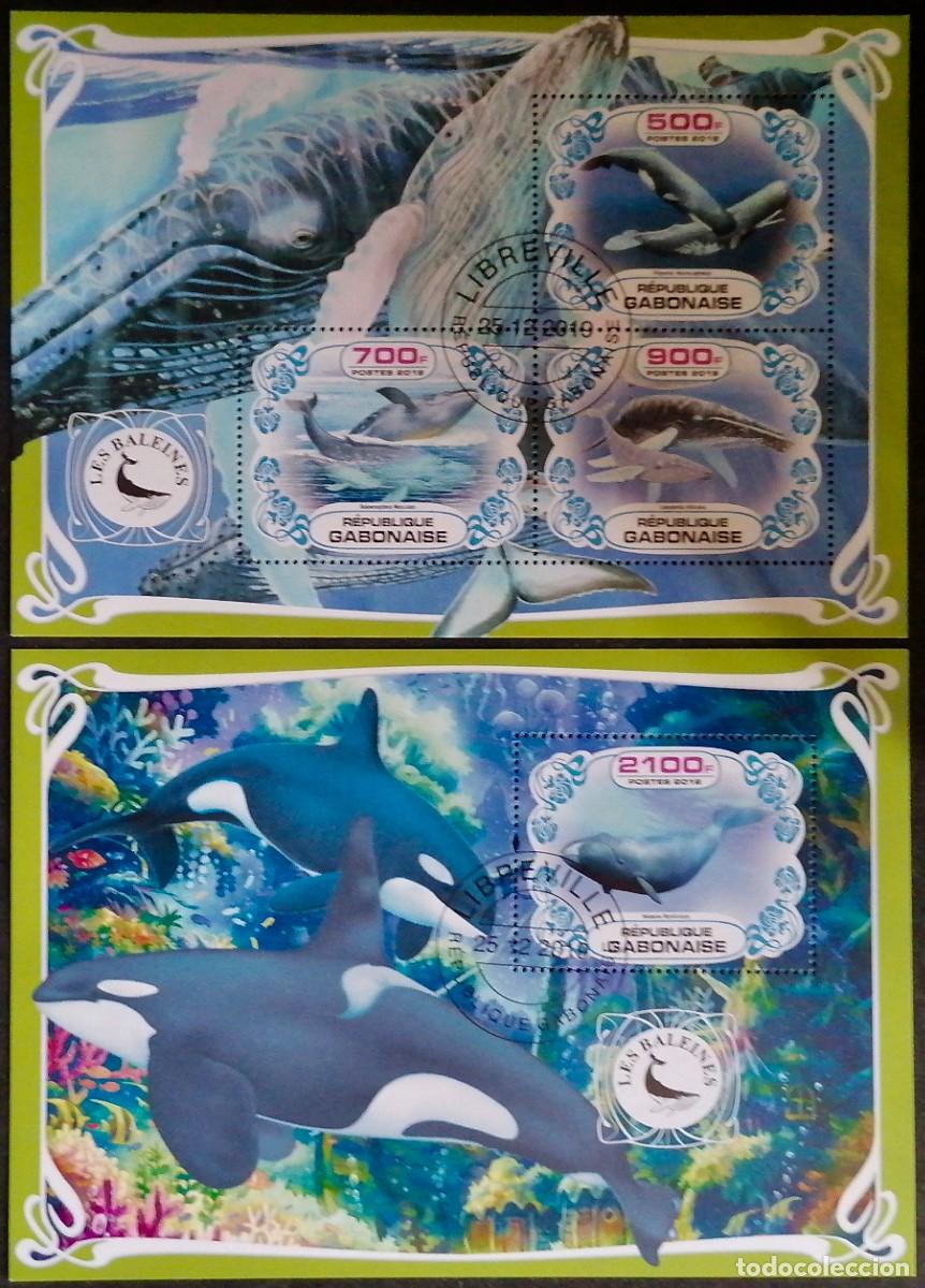 Sellos: GAB&Oacute;N 2019 - HB BALLENAS . - Foto 1