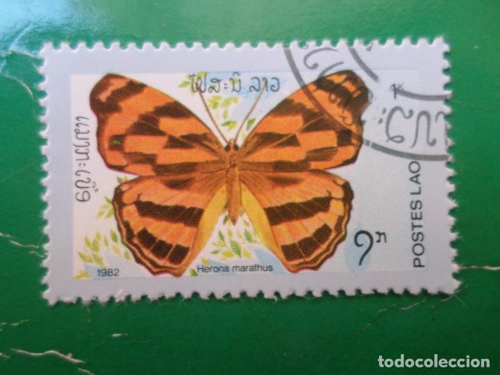 Sellos: -laos, 1982, mariposa