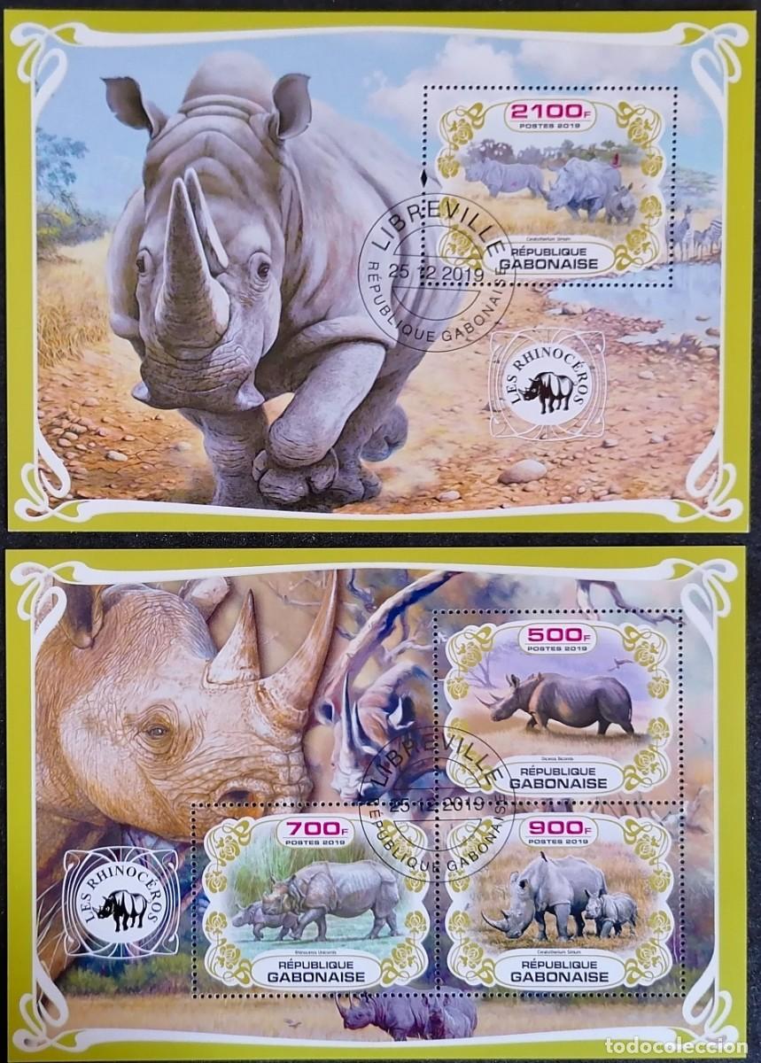 Sellos: GAB&Oacute;N 2019 - HB RINOCERONTES . - Foto 1