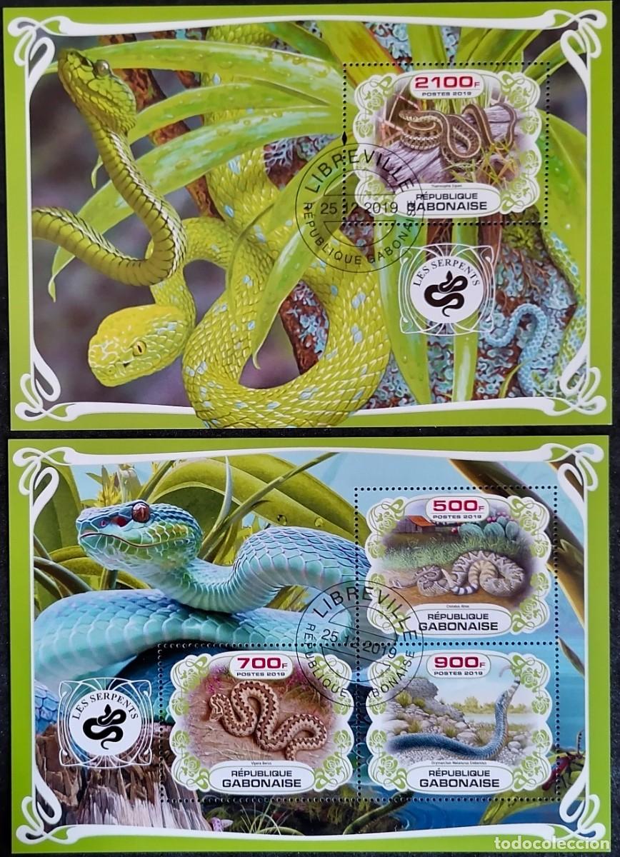 Sellos: GAB&Oacute;N 2019 - HB SERPIENTES . - Foto 1