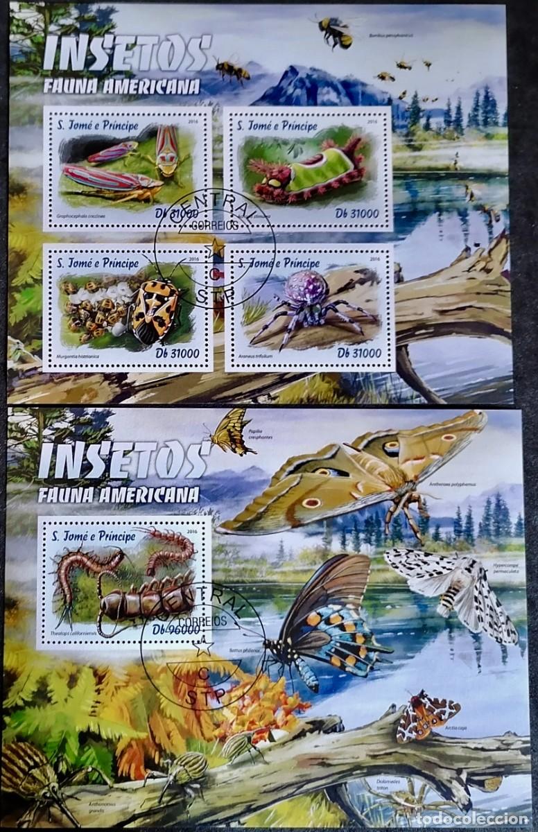 Sellos: SANTO TOM&Eacute; 2016 - 2 HB INSECTOS . - Foto 1