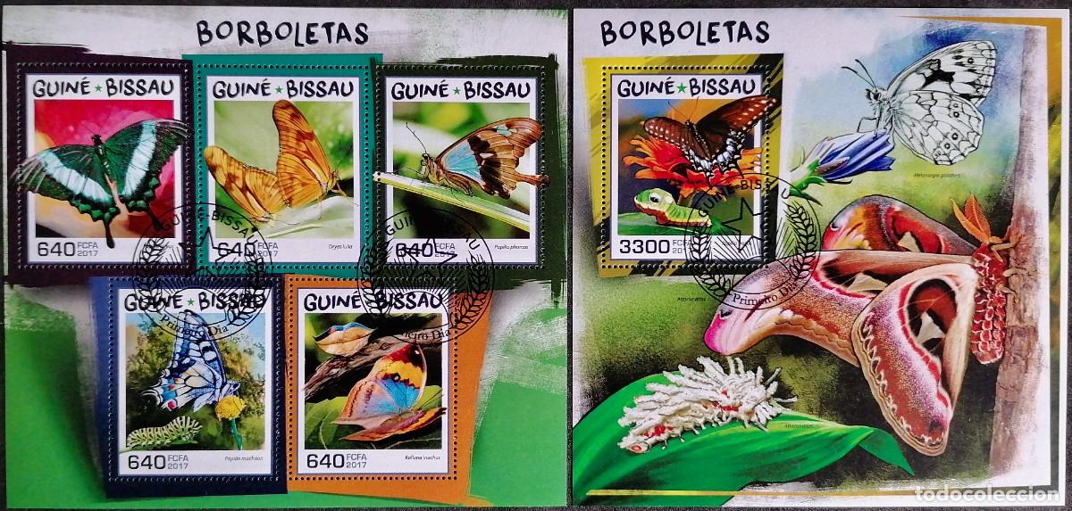 Sellos: GUINEA BISSAU 2017 - HB MARIPOSAS . - Foto 1