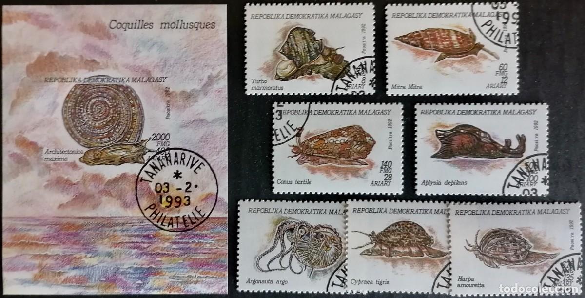 Sellos: MADAGASCAR 1992 - MOLUSCOS . - Foto 1
