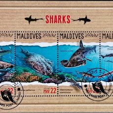 Sellos: MALDIVAS 2018 - HB TIBURONES .
