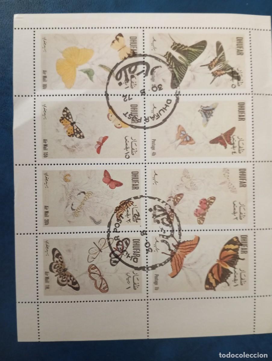 Sellos: MARIPOSAS, HB DE DHUFFAR - Foto 1