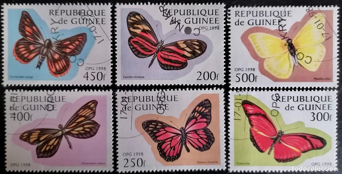 Sellos: GUINEA 1998 - MARIPOSAS . - Foto 1