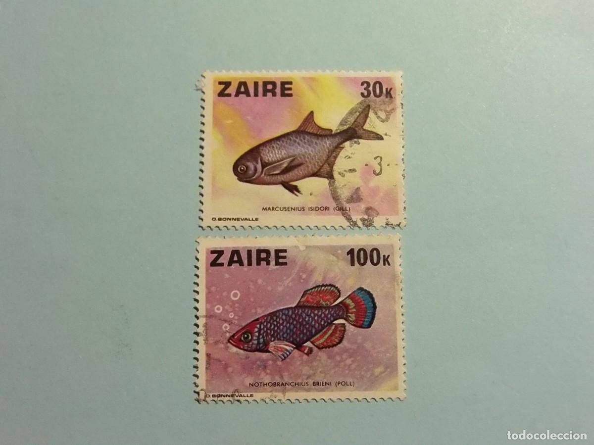 Sellos: ZAIRE 1978 - PECES - PEZ ELEFANTE Y KILLIS. - Foto 1