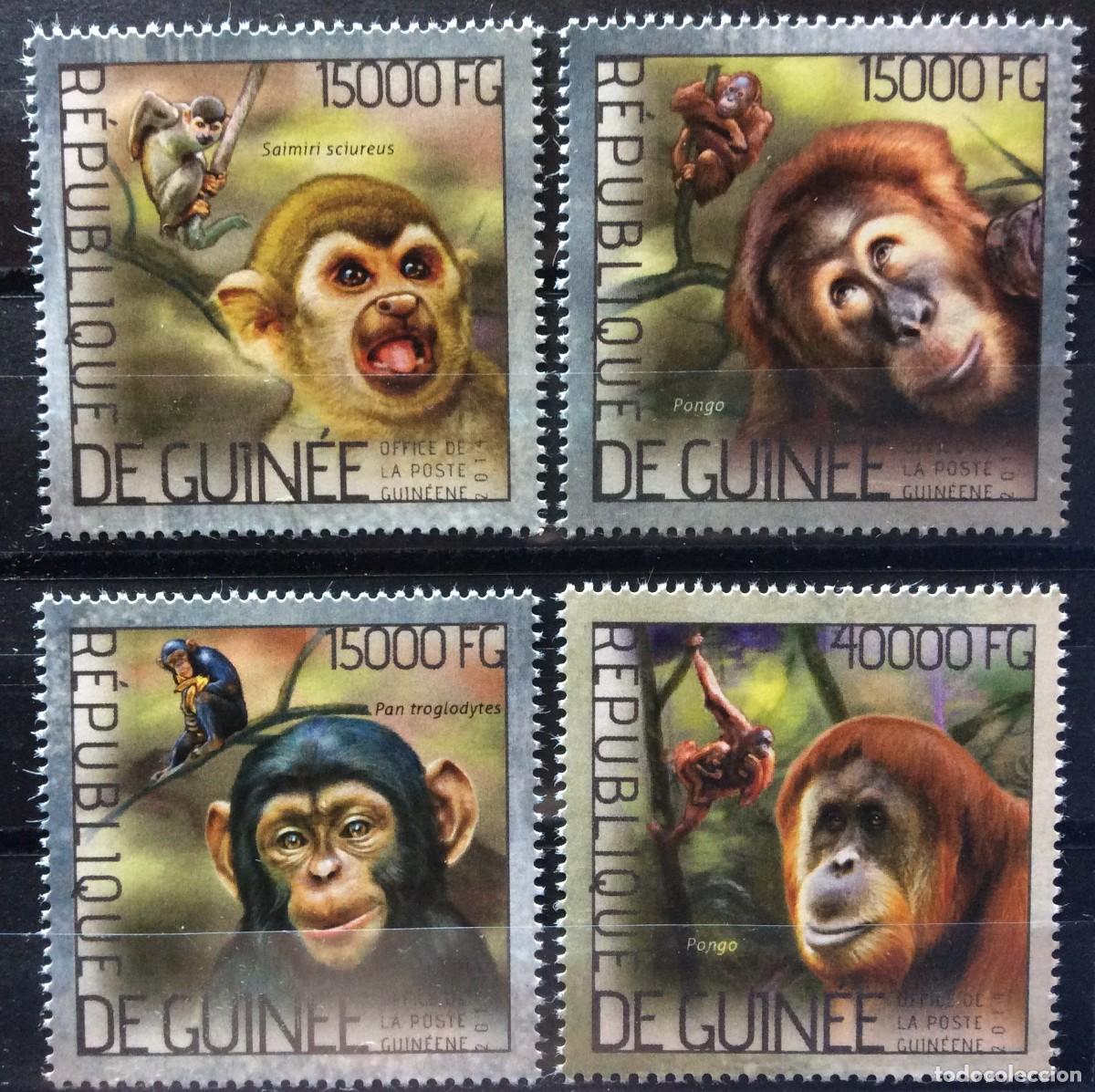 Sellos: FAUNA. PRIMATES - REP. GUINEA - MNH (12TA07) - Foto 1