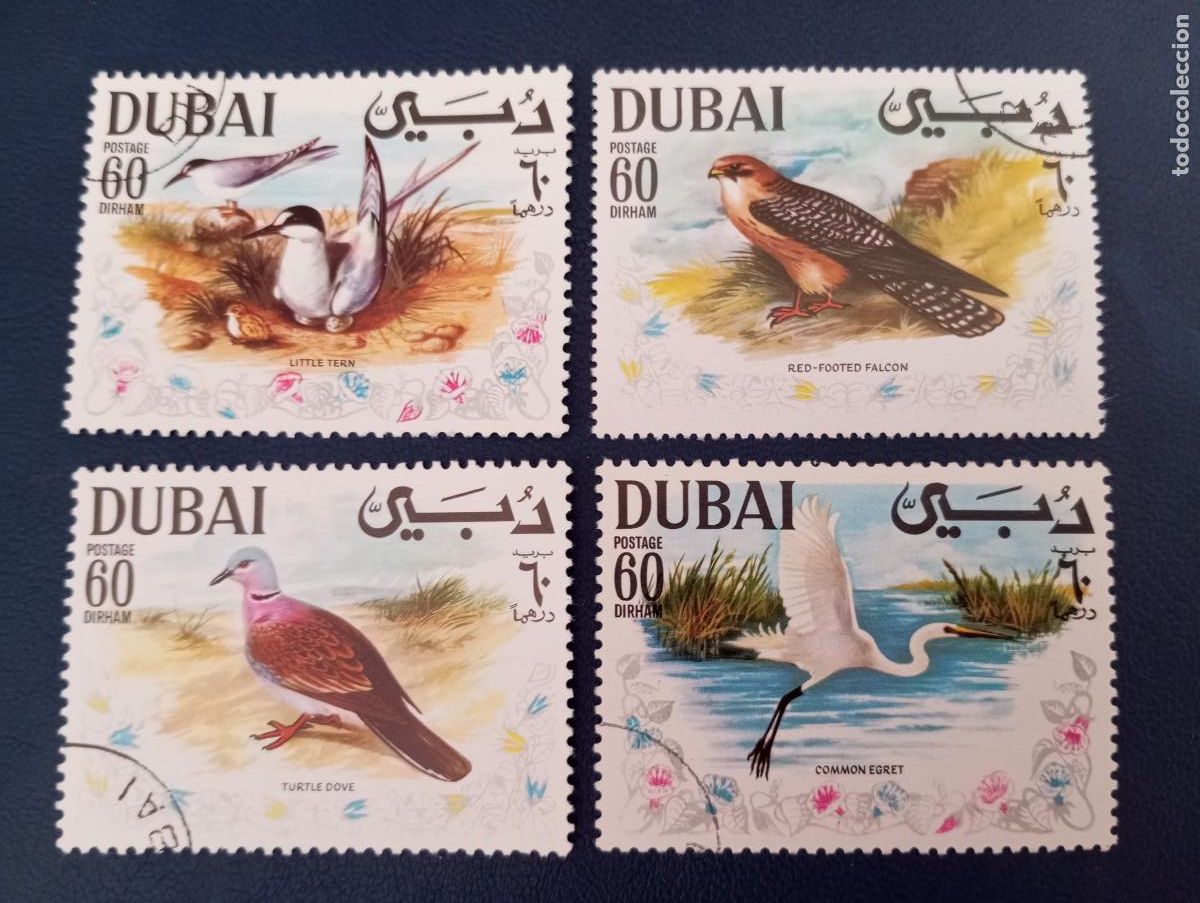 Sellos: DUBAI, FAUNA, AVES. . - Foto 1