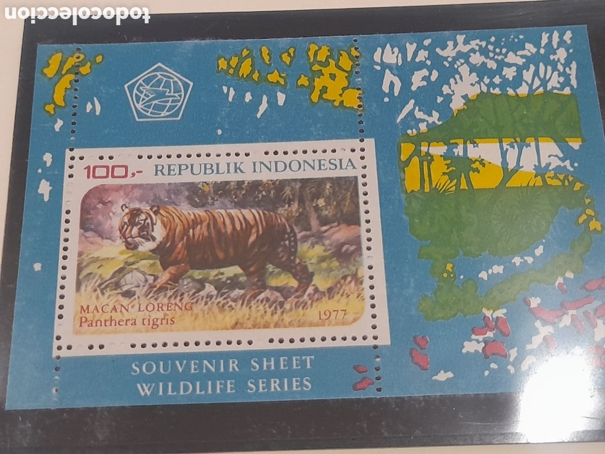 Selos: HB Indonesia nuevo 1977. Fauna. Aniamles salvajes. Felinos. Tigre. Pantera. Naturaleza. Mam&iacute;feros