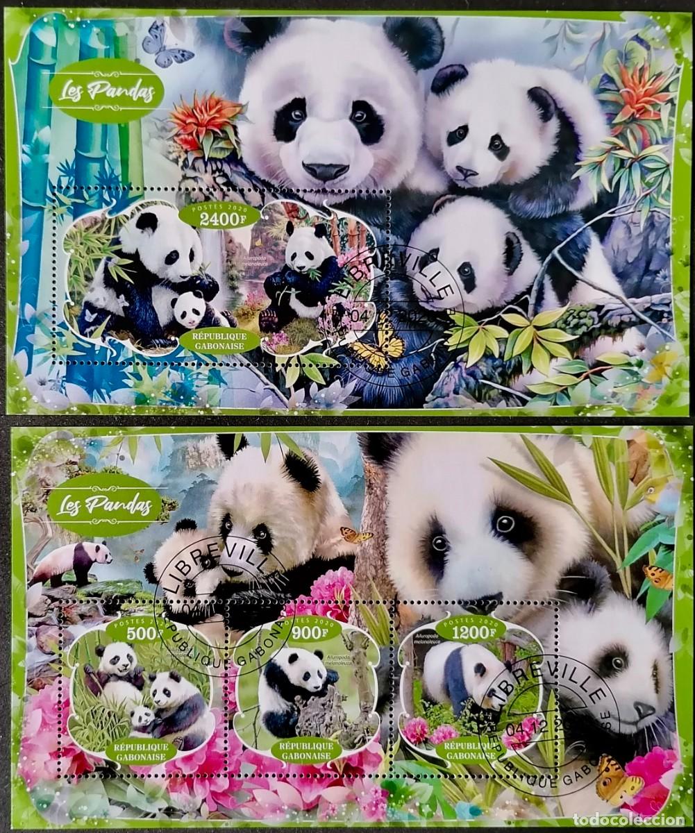 Sellos: GABON 2020 - 2 HB PANDAS . - Foto 1