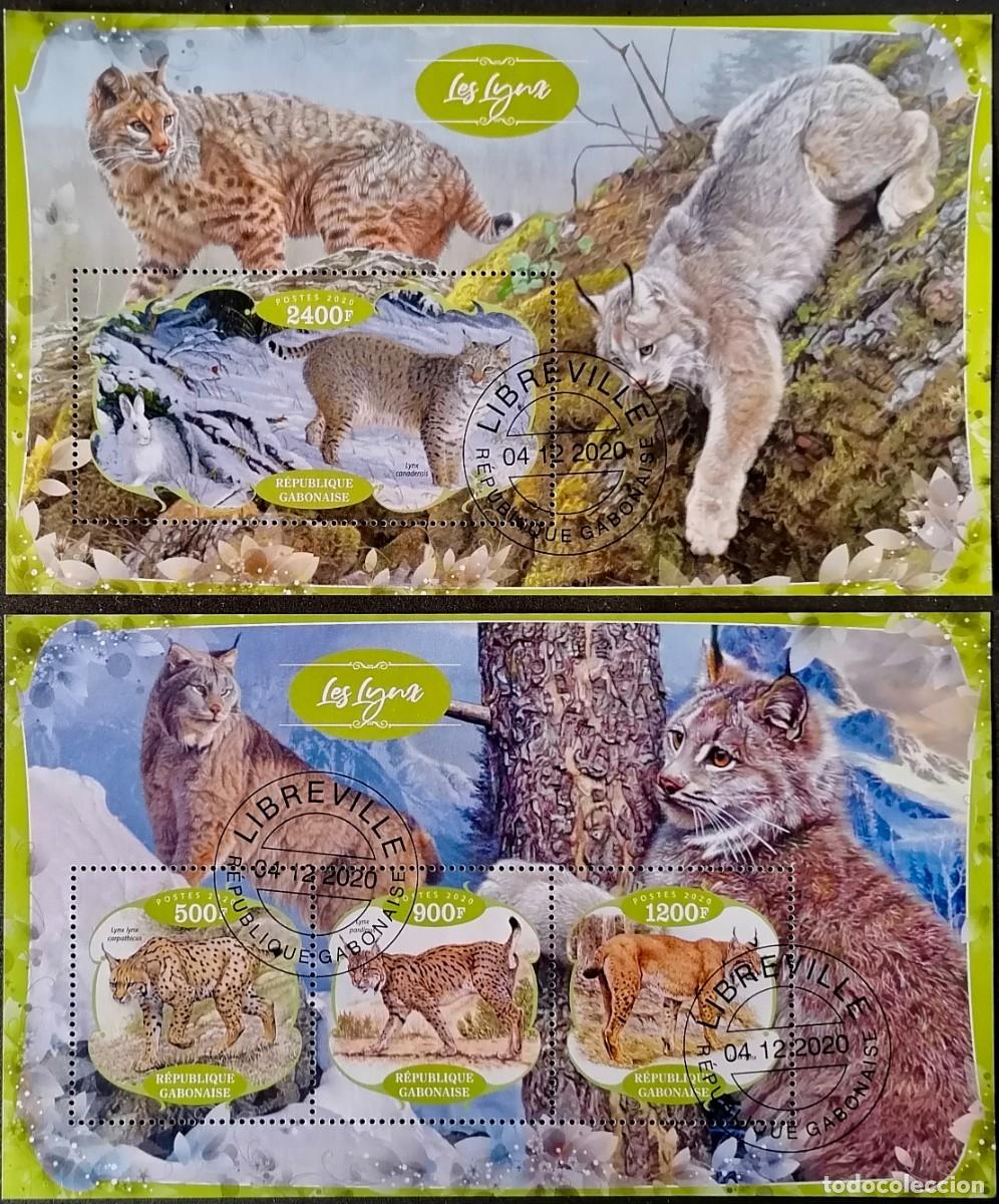 Sellos: GABON 2020 - 2 HB LINCES . - Foto 1