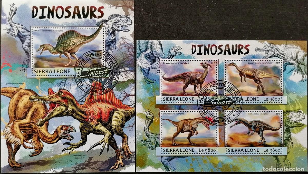 Sellos: SIRRA LEONA 2017 - 2 HB DINOSAURIOS . - Foto 1