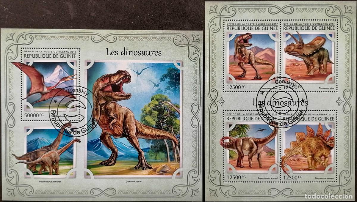Sellos: GUINEA 2017 - 2 HB DINOSAURIOS . - Foto 1