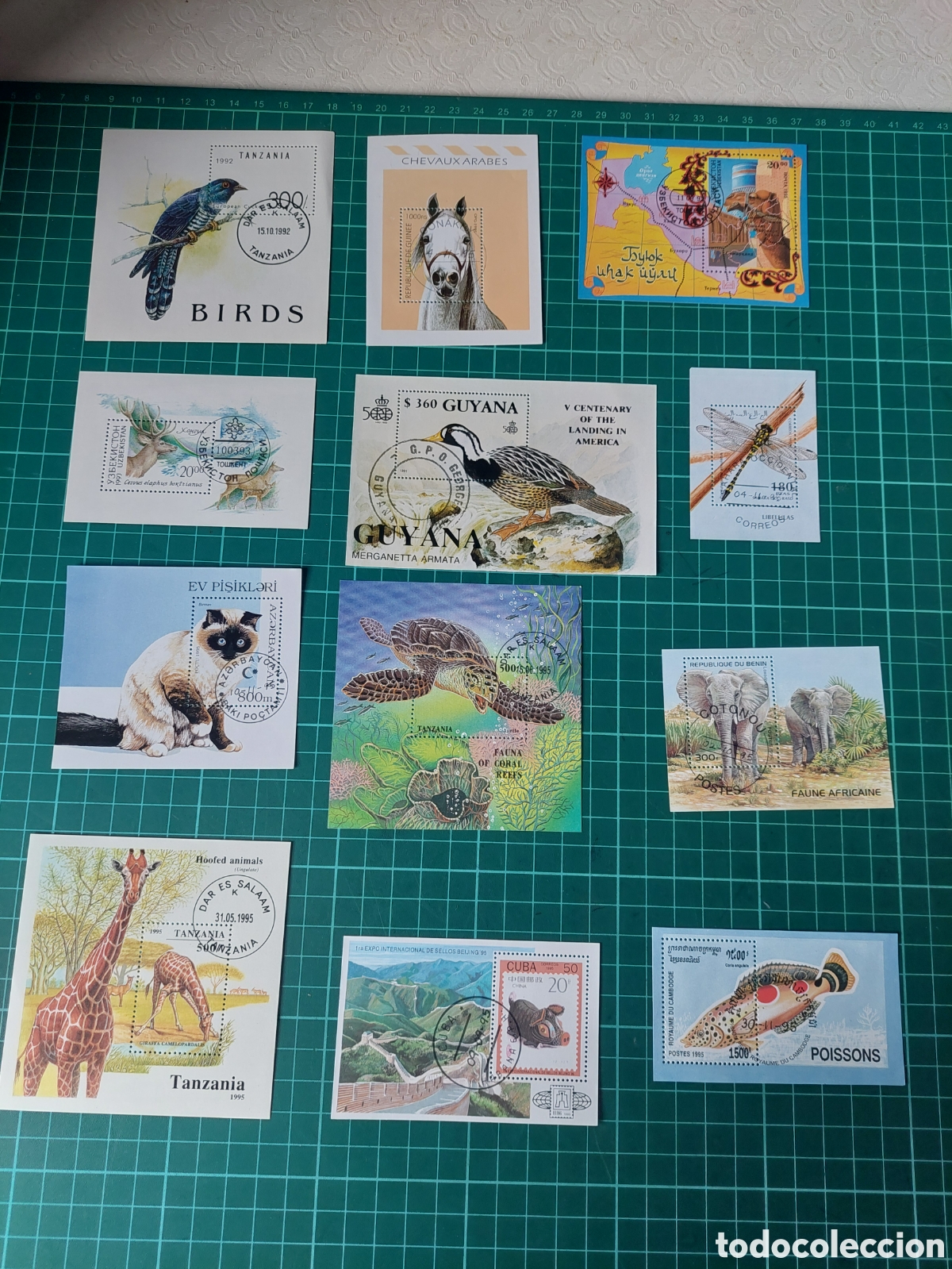 Sellos: FAUNA LOTE HOJAS BLOQUE - Foto 1