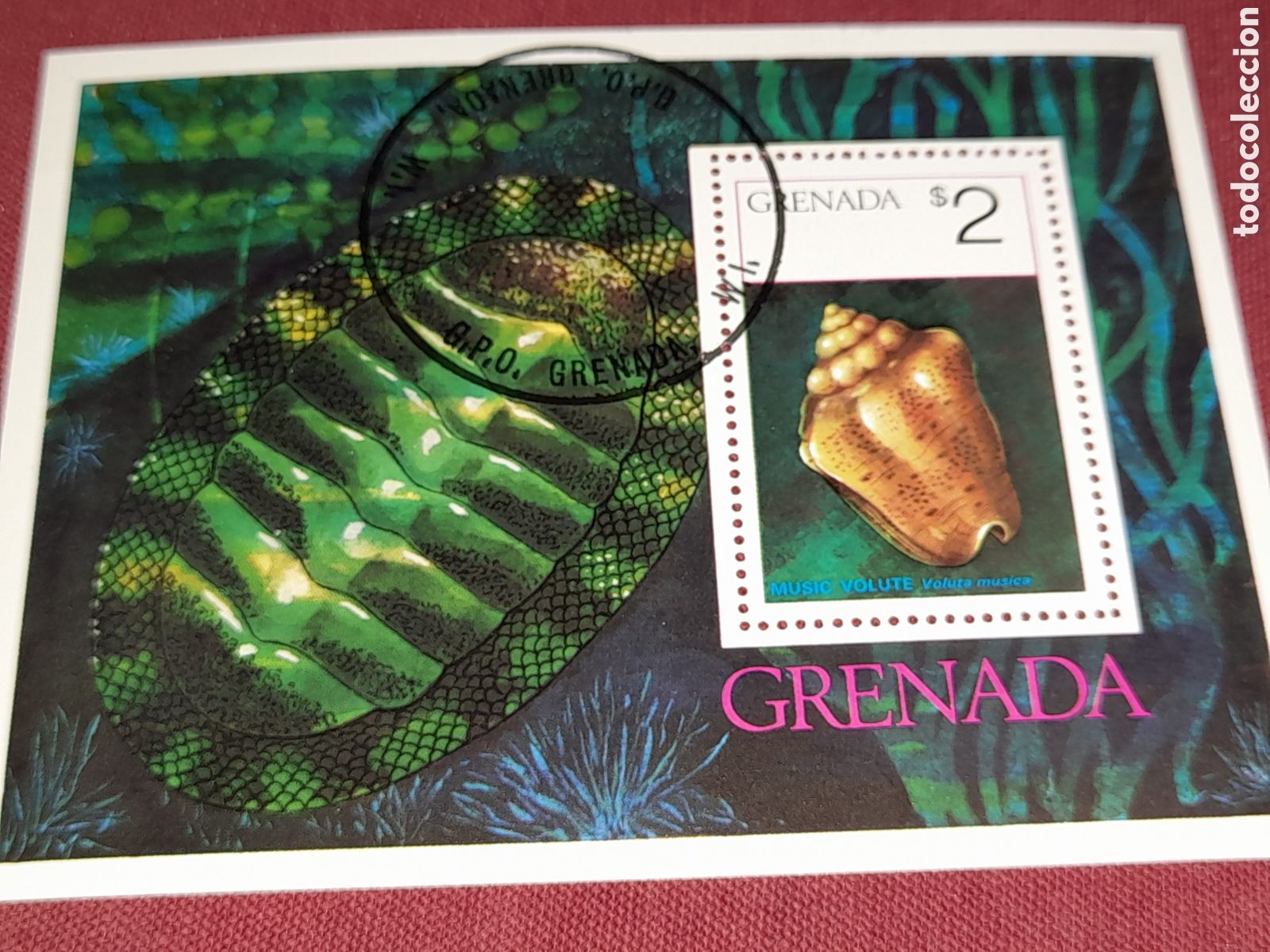 Sellos: HB Granada mtdo 1975. Cochas. Fauna, vida marina. Moluscos.