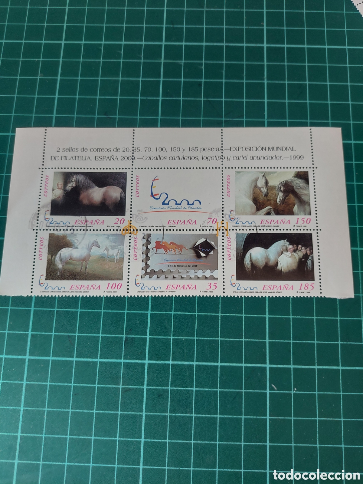 Sellos: 2000 ESPA&Ntilde;A EDIFIL 3679/84 USADOS LUJO CABALLOS CARTUJANOS FAUNA EXPOSICI&Oacute;N FILATELIA