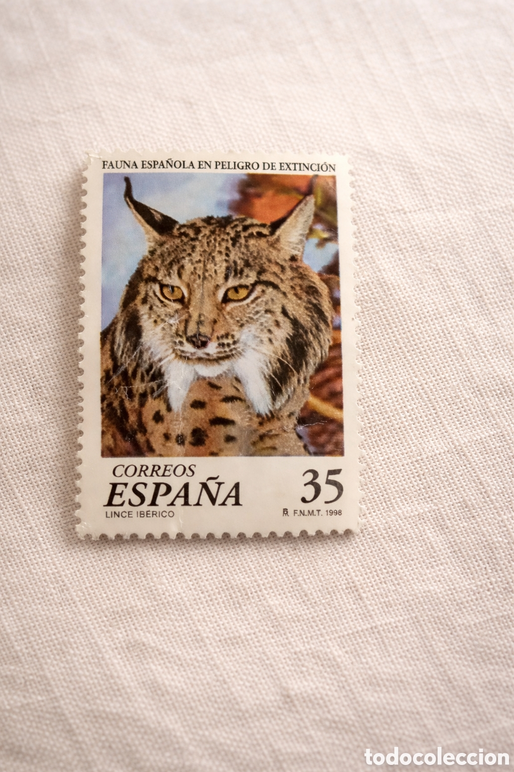 Sellos: Sello Espa&ntilde;a 1998 Lince Ib&eacute;rico 35 ptas &ndash; Fauna espa&ntilde;ola en peligro de extinci&oacute;n