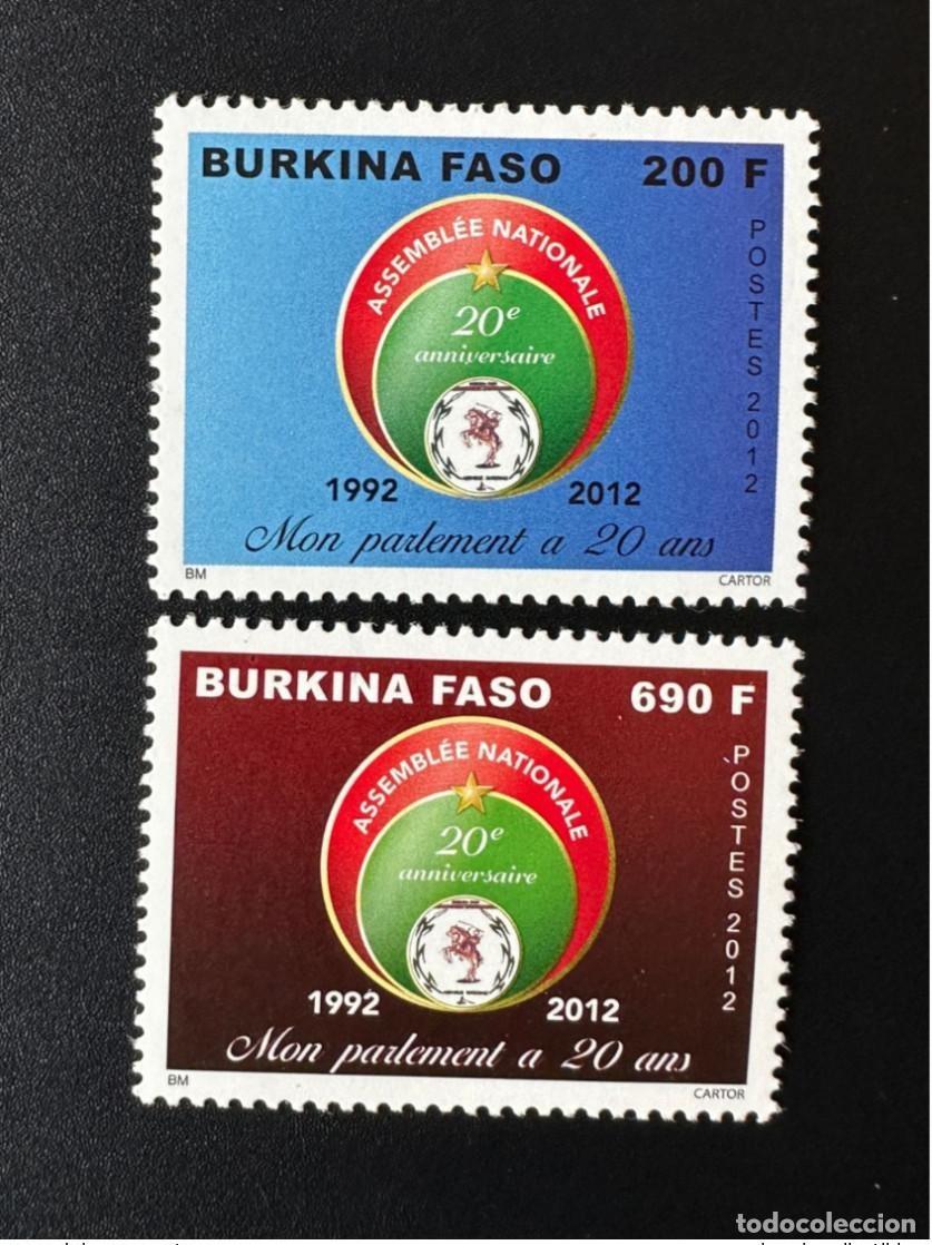 Sellos: Burkina Faso 2012 Mi. 1954 - 1955 Asamblea Nacional Parlamento 20 a&ntilde;os Caballo