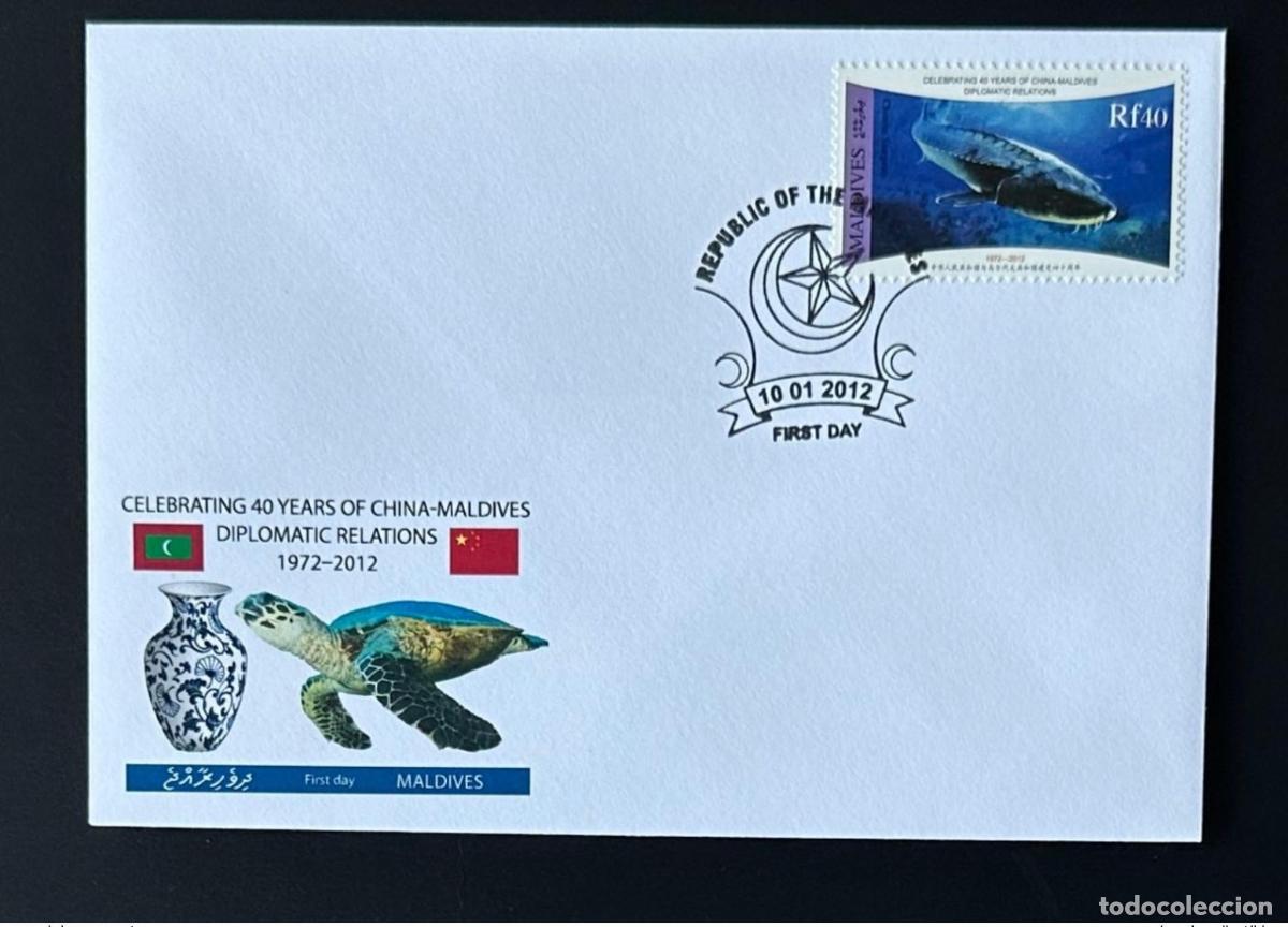 Sellos: Maldivas 2012/2013 Mi. 4841 FDC Relaciones diplom&aacute;ticas China Esturi&oacute;n