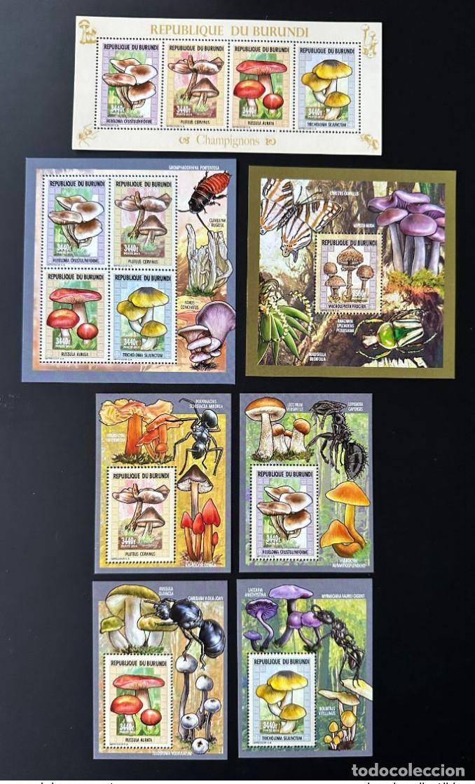 Sellos: Burundi 2014/2015 Mi. 3557 - 3561 Bl. 552 556 Hongos