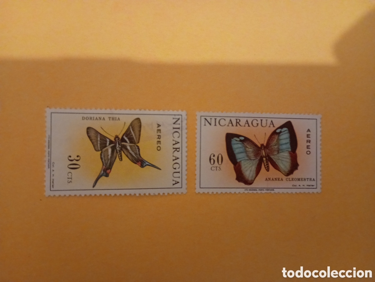 Sellos: Nicaragua mariposas .......