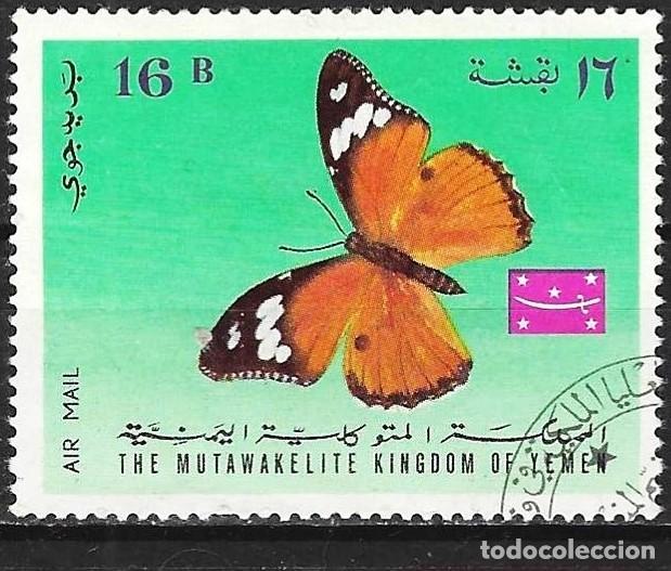 Sellos: Yemen ( Reino ) 1968 - Mi 448A - YT Pa 69 - Mariposa ( A&eacute;reo )