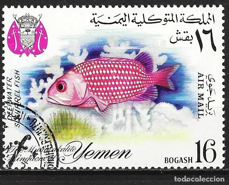 Sellos: Yemen ( Reino ) 1967 - Mi 399A - YT Pa 64B - Pez ( A&eacute;reo )