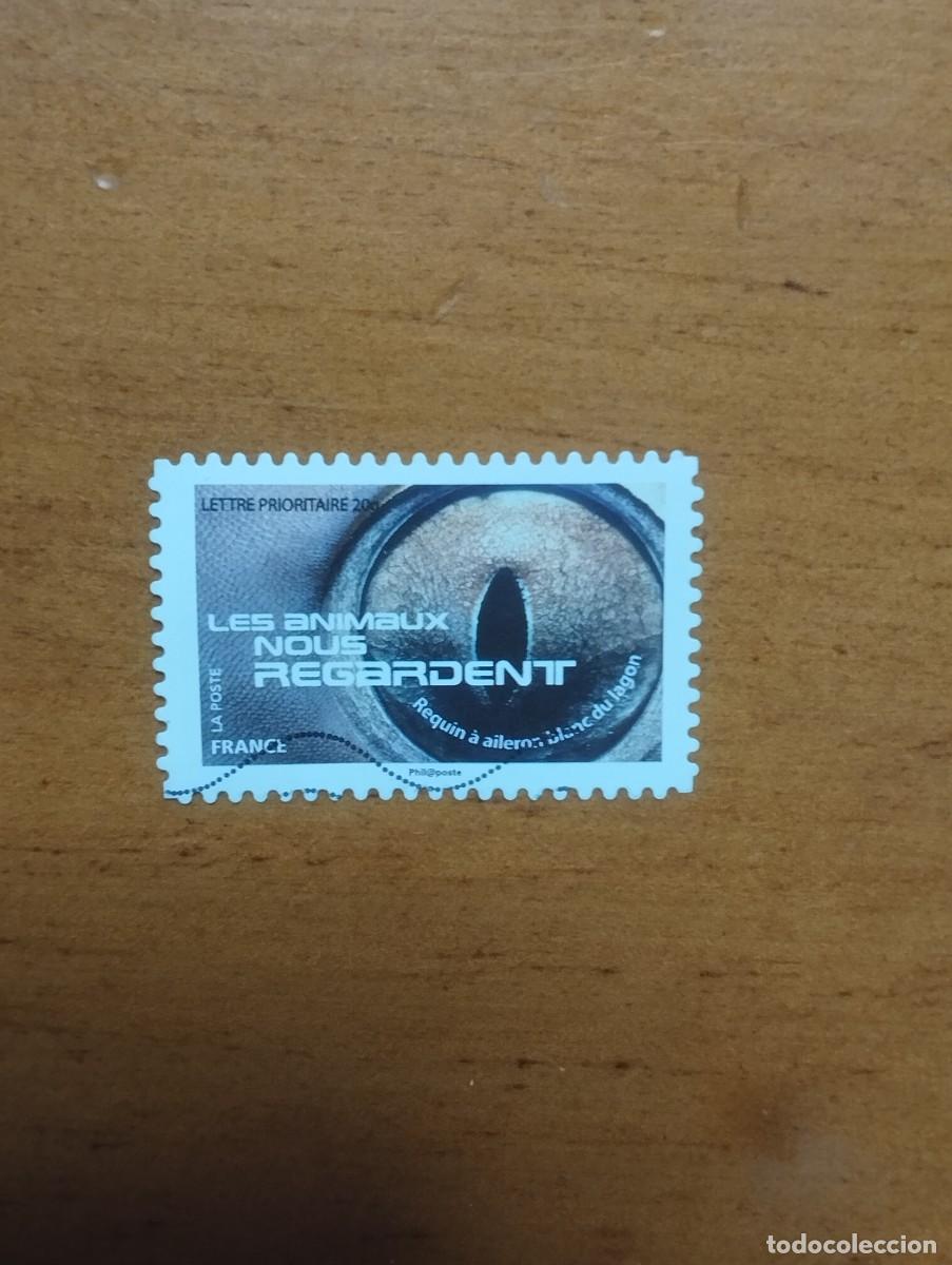 Sellos: 22.04/ Francia. Autoadhesivo. Sello en usado. Reptiles