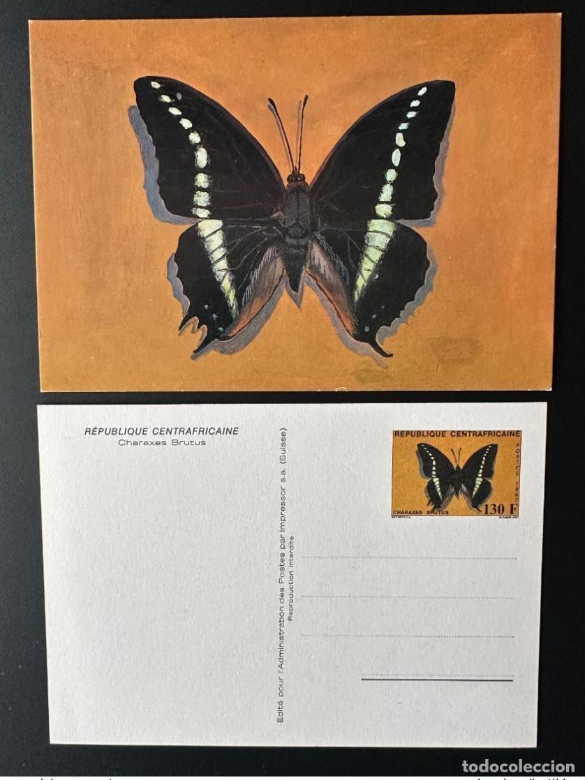 Sellos: Rep&uacute;blica Centroafricana 1987 Mi. 1302 Papeler&iacute;a Entier Papillon Butterfly Charaxes Brutus