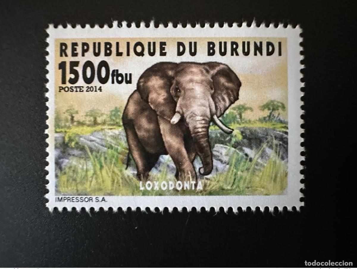 Sellos: Burundi 2014 Mi.? Elefante fauna de elefantes valores locales rara nunca vista