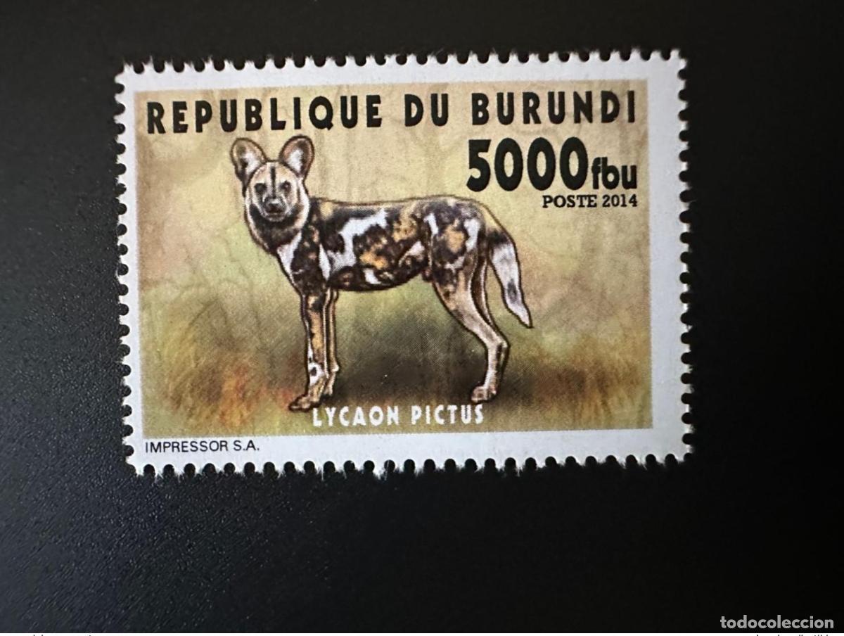 Sellos: Burundi 2014 Mi.? Hiena fauna de hienas valores locales RARO nunca visto