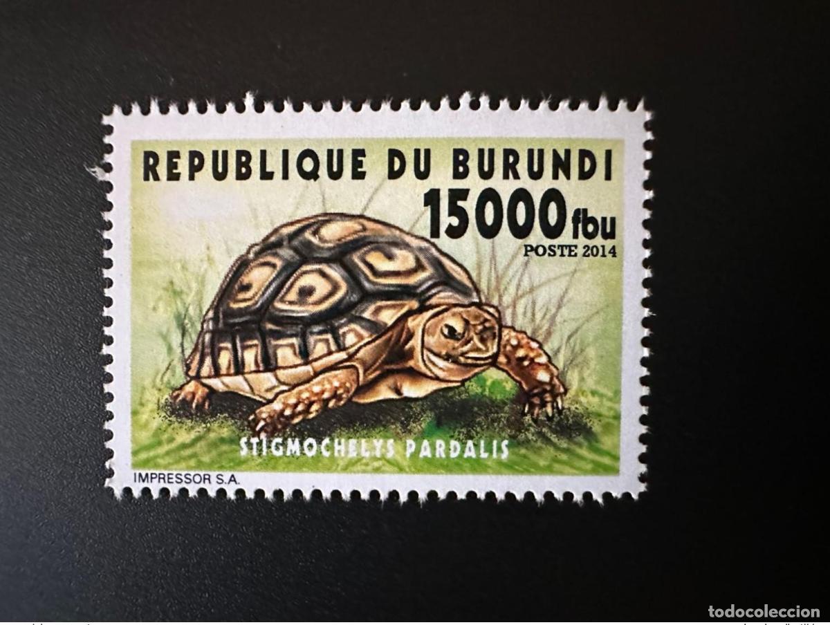 Sellos: Burundi 2014 Mi.? Tortuga Schildkr&ouml;te fauna valores locales raros nunca vistos