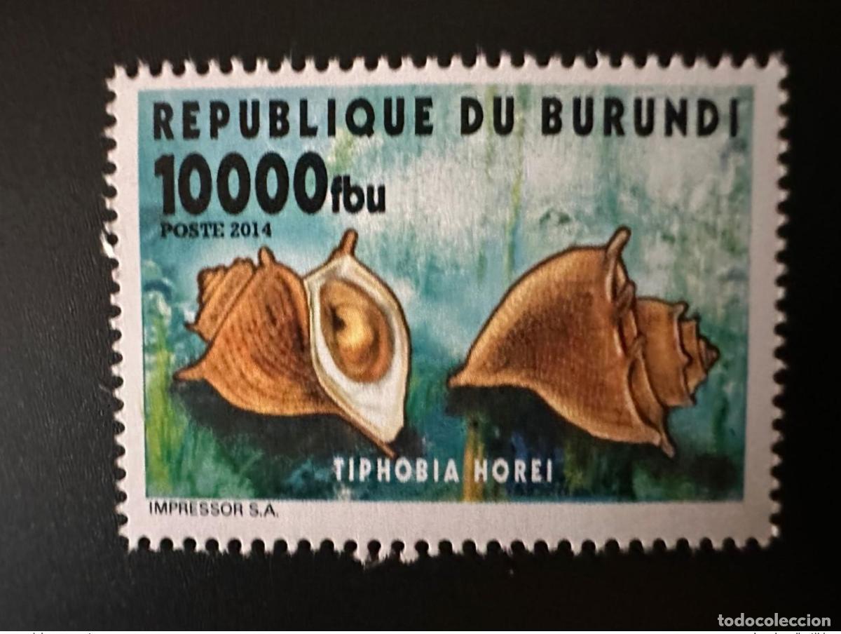 Sellos: Burundi 2014 Mi.? Conchas Schneckenha&uuml;ser valores locales RARO